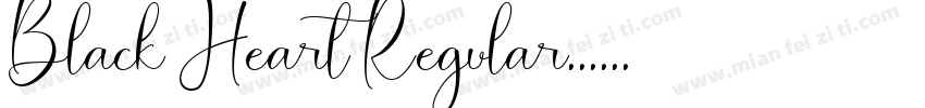 Black Heart Regular字体转换